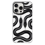 Чехол Pump Framed Silicone Case with MagSafe for iPhone 14 Pro Clear/Black Black Snake
