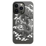 Чехол Pump Framed Silicone Case with MagSafe for iPhone 14 Pro Clear/Black Dragon