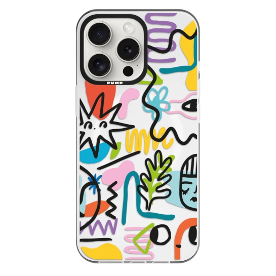 Чехол Pump Framed Silicone Case with MagSafe for iPhone 14 Pro Clear/Black Nagot