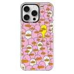 Чехол Pump Framed Silicone Case with MagSafe for iPhone 14 Pro Clear/Black Pink ducks
