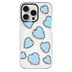 Чехол Pump Framed Silicone Case with MagSafe for iPhone 14 Pro Clear/Black Prickly hearts