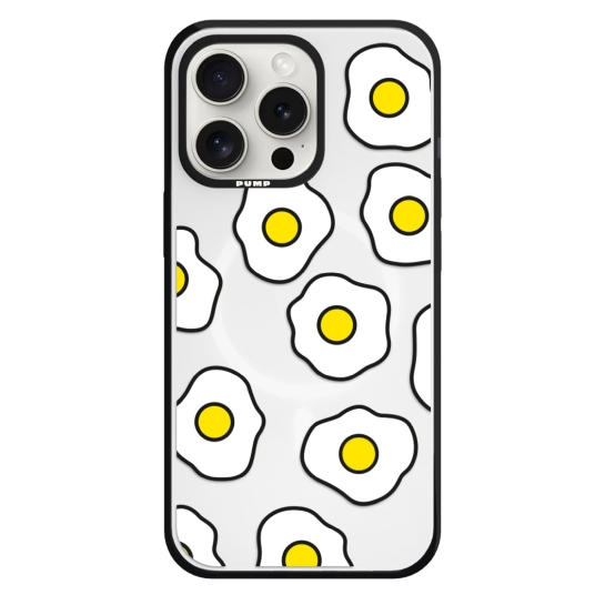 Чохол Pump Framed Color Silicone Case with MagSafe for iPhone 14 Pro Clear/Black Fried eggs - ціна, характеристики, відгуки, розстрочка, фото 1