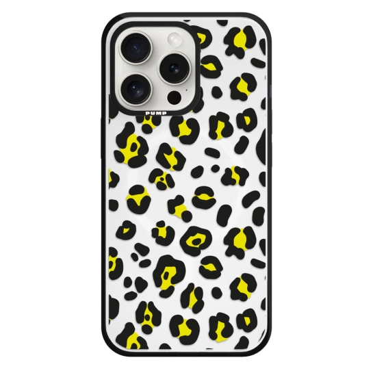 Чохол Pump Framed Color Silicone Case with MagSafe for iPhone 14 Pro Clear/Black Leopattern - ціна, характеристики, відгуки, розстрочка, фото 1