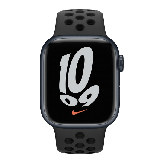 Б/У Смарт-годинник Apple Watch Series 7 Nike+ 45mm Midnight Aluminum Case with Anthracite/Black Nike Sport Band (Відмінний) - ціна, характеристики, відгуки, розстрочка, фото 2