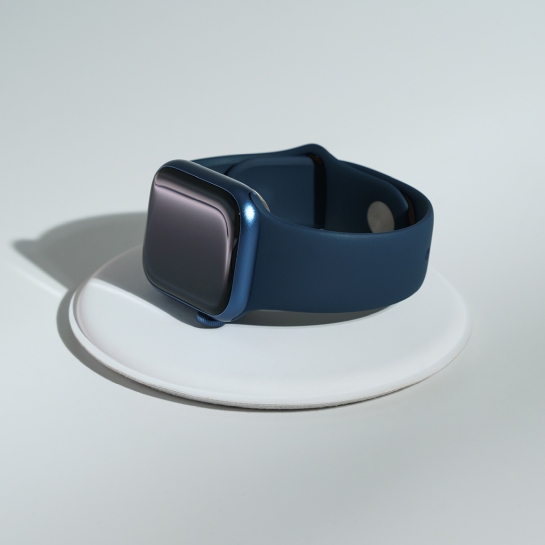 Б/У Смарт-годинник Apple Watch Series 7 + LTE 41mm Blue Aluminum Case with Abyss Blue Sport Band (Відмінний) - ціна, характеристики, відгуки, розстрочка, фото 5