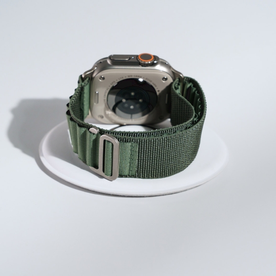 Б/У Смарт-годинник Apple Watch Ultra + LTE 49mm Titanium Case with Large Green Alpine Loop (Ідеальний) - ціна, характеристики, відгуки, розстрочка, фото 6