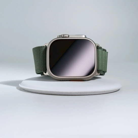 Б/У Смарт-часы Apple Watch Ultra + LTE 49mm Titanium Case with Medium Green Alpine Loop (Отличное)