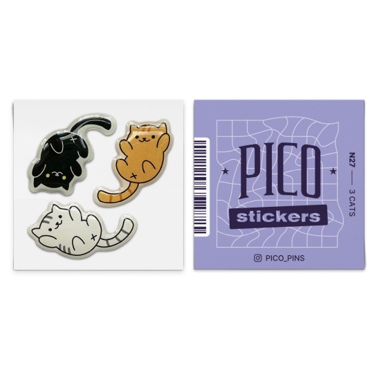 Стикерпак Pico №27 3 Cats - ціна, характеристики, відгуки, розстрочка, фото 2