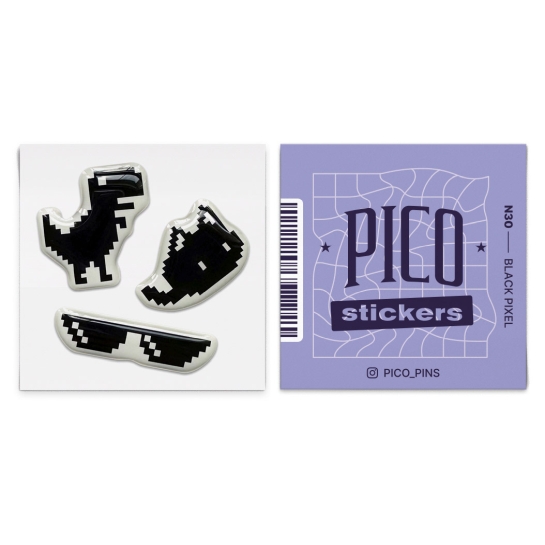 Стикерпак Pico №30 Black Picksel - ціна, характеристики, відгуки, розстрочка, фото 2