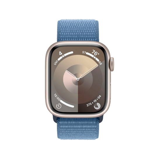 Apple Watch 9 41mm Starlight Aluminum Case with Blue Sport Loop - цена, характеристики, отзывы, рассрочка, фото 2