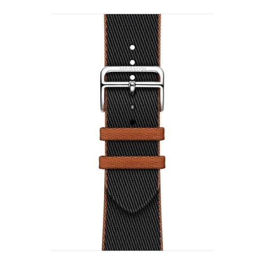 Apple Watch Hermès Series 9 + LTE 45mm Space Black Stainless Steel Case with Noir/Gold Twill Jump Single Tour - ціна, характеристики, відгуки, розстрочка, фото 3