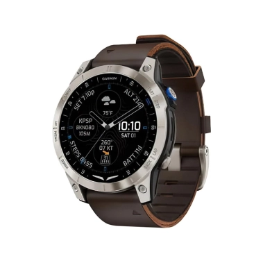 Смарт-часы Garmin D2 Mach 1 Aviator Smartwatch with Oxford Brown Leather Band - цена, характеристики, отзывы, рассрочка, фото 1