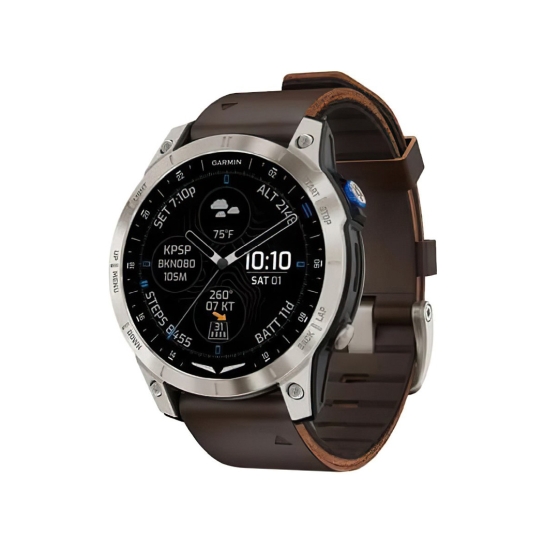 Спортивные часы Garmin D2 Mach 1 Aviator Smartwatch with Oxford Brown Leather Band - цена, характеристики, отзывы, рассрочка, фото 1