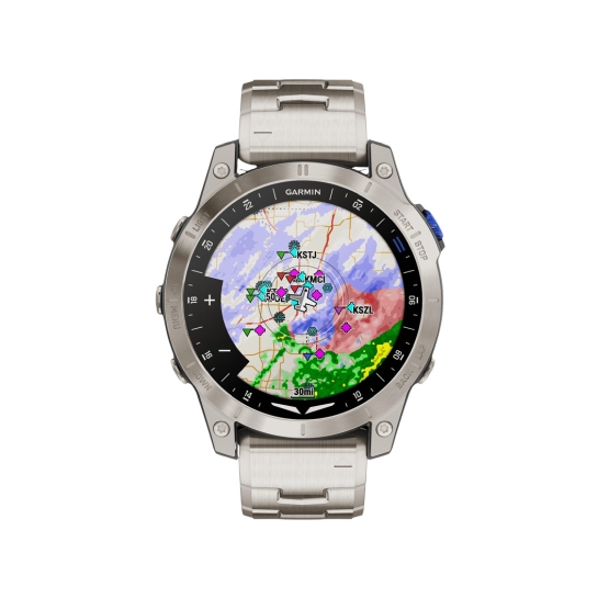 Спортивний годинник Garmin D2 Mach 1 Aviator Smartwatch with Vented Titanium Bracelet - ціна, характеристики, відгуки, розстрочка, фото 2