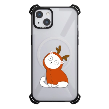 Чехол Pump Silicone Case 03 with MagSafe for iPhone 14 Clear/Black Cateer 1 - цена, характеристики, отзывы, рассрочка, фото 1