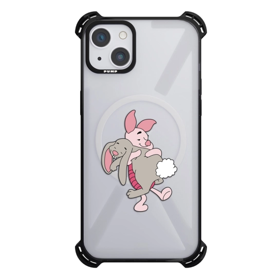 Чохол Pump Silicone Case 03 with MagSafe for iPhone 14 Clear/Black Pigled 2