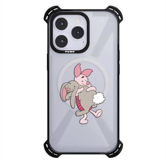 Чехол Pump Silicone Case 03 with MagSafe for iPhone 14 Pro Clear/Black Pigled 2