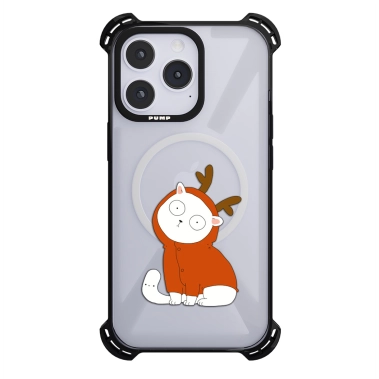 Чехол Pump Silicone Case 03 with MagSafe for iPhone 14 Pro Max Clear/Black Cateer 1 - цена, характеристики, отзывы, рассрочка, фото 1