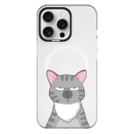 Чохол Pump Framed Silicone Case with MagSafe for iPhone 14 Pro Clear/Black Cat think 2