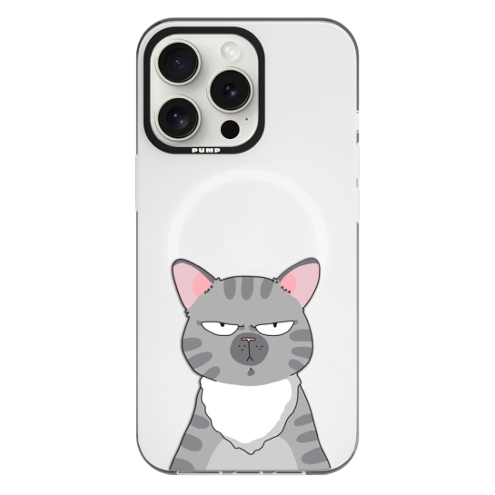Чехол Pump Framed Silicone Case with MagSafe for iPhone 14 Pro Clear/Black Cat think 2 - цена, характеристики, отзывы, рассрочка, фото 1