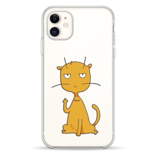 Чехол Pump Transparency Silver Button Case for iPhone 11 Cat f#ck 3 - цена, характеристики, отзывы, рассрочка, фото 1