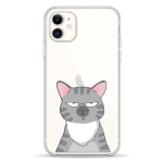 Чехол Pump Transparency Silver Button Case for iPhone 11 Cat think 2