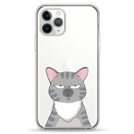Чехол Pump Transparency Silver Button Case for iPhone 11 Pro Max Cat think 2