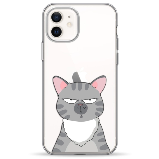 Чохол Pump Transparency Silver Button Case for iPhone 12/12 Pro Cat think 2