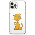 Чохол Pump Transparency Silver Button Case for iPhone 12 Pro Max Cat f#ck 3