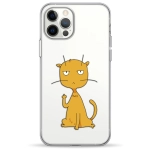 Чехол Pump Transparency Silver Button Case for iPhone 12 Pro Max Cat f#ck 3