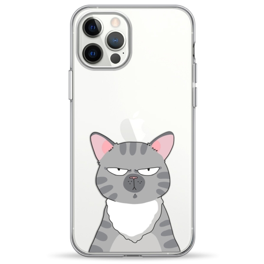 Чехол Pump Transparency Silver Button Case for iPhone 12 Pro Max Cat think 2 - цена, характеристики, отзывы, рассрочка, фото 1