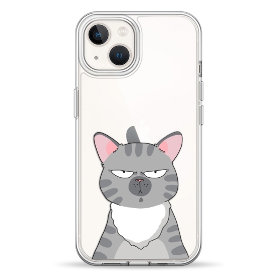 Чехол Pump Transparency Silver Button Case for iPhone 13 Cat think 2 - цена, характеристики, отзывы, рассрочка, фото 1