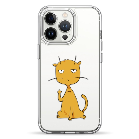Чохол Pump Transparency Silver Button Case for iPhone 13 Pro Cat f#ck 3 - ціна, характеристики, відгуки, розстрочка, фото 1