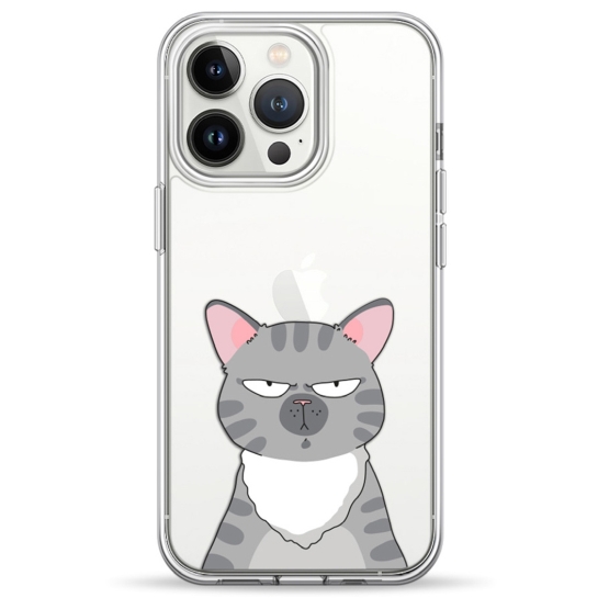 Чохол Pump Transparency Silver Button Case for iPhone 13 Pro Max Cat think 2 - ціна, характеристики, відгуки, розстрочка, фото 1