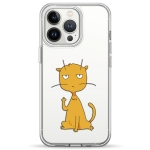 Чохол Pump Transparency Silver Button Case for iPhone 14 Cat f#ck 3