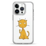 Чехол Pump Transparency Silver Button Case for iPhone 14 Pro Max Cat f#ck 3
