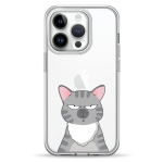 Чохол Pump Transparency Silver Button Case for iPhone 14 Pro Max Cat think 2