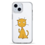 Чехол Pump Transparency Silver Button Case for iPhone 15 Cat f#ck 3