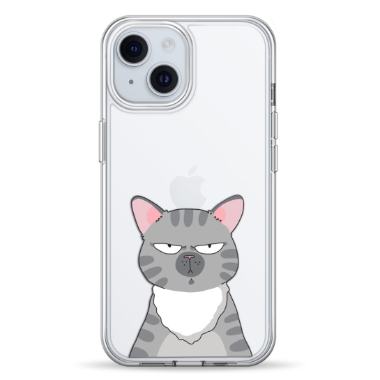 Чохол Pump Transparency Silver Button Case for iPhone 15 Cat think 2 - ціна, характеристики, відгуки, розстрочка, фото 1