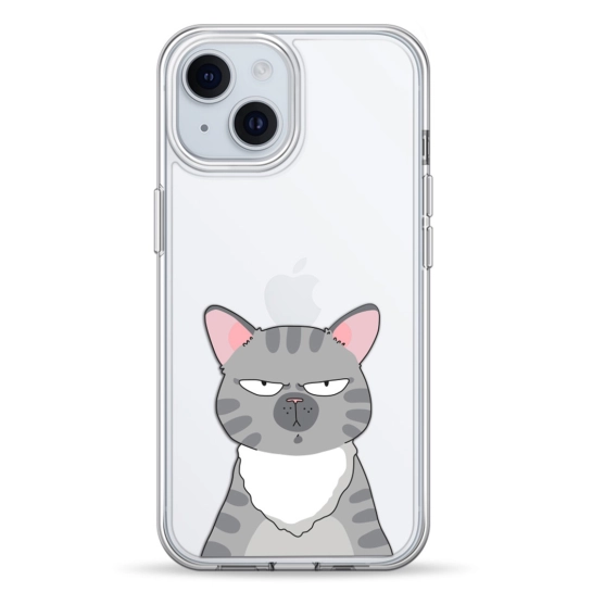 Чохол Pump Transparency Silver Button Case for iPhone 15 Cat think 2