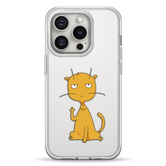 Чохол Pump Transparency Silver Button Case for iPhone 15 Pro Cat f#ck 3 - ціна, характеристики, відгуки, розстрочка, фото 1