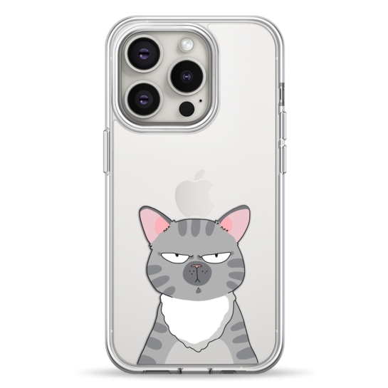 Чохол Pump Transparency Silver Button Case for iPhone 15 Pro Cat think 2 - ціна, характеристики, відгуки, розстрочка, фото 1