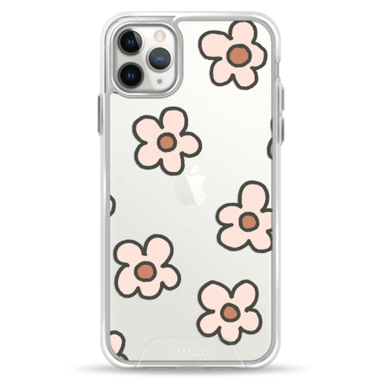Чехол Pump Transparency Silver Button Case for iPhone 11 Pro Max Daisies