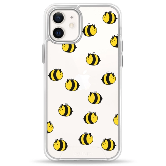 Чохол Pump Transparency Silver Button Case for iPhone 12/12 Pro Bees
