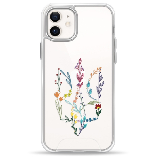 Чехол Pump Transparency Silver Button Case for iPhone 12/12 Pro Floral herb - цена, характеристики, отзывы, рассрочка, фото 1