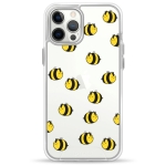 Чехол Pump Transparency Silver Button Case for iPhone 12 Pro Max Bees