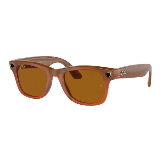 Смарт-очки Ray-Ban Meta Wayfarer - Shiny Caramel Frame with Polarized Brown Lenses (RW4006 670683 50)