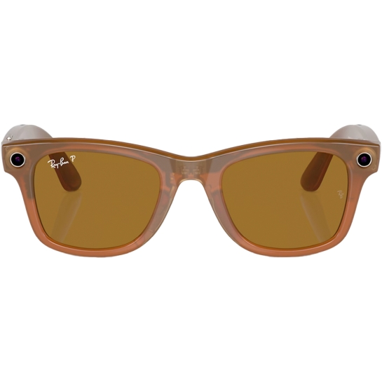 Смарт-окуляри Ray-ban Meta Wayfarer Shiny Caramel Polarized Brown - ціна, характеристики, відгуки, розстрочка, фото 2