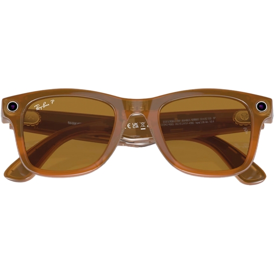 Смарт-окуляри Ray-ban Meta Wayfarer Shiny Caramel Polarized Brown - ціна, характеристики, відгуки, розстрочка, фото 4