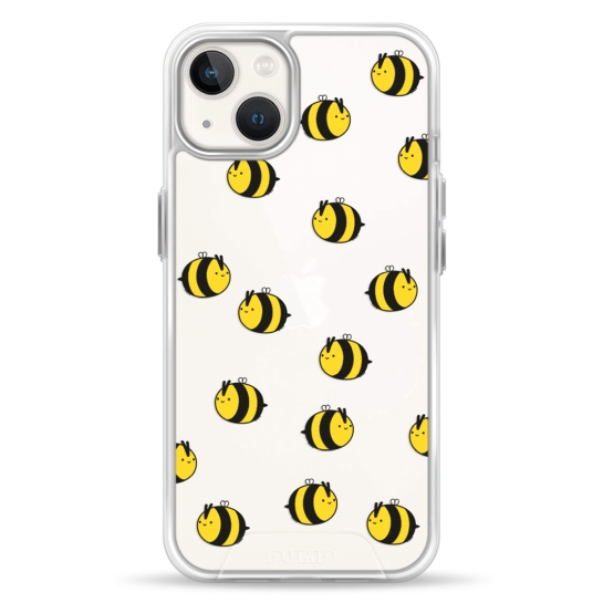 Чехол Pump Transparency Silver Button Case for iPhone 13 Bees